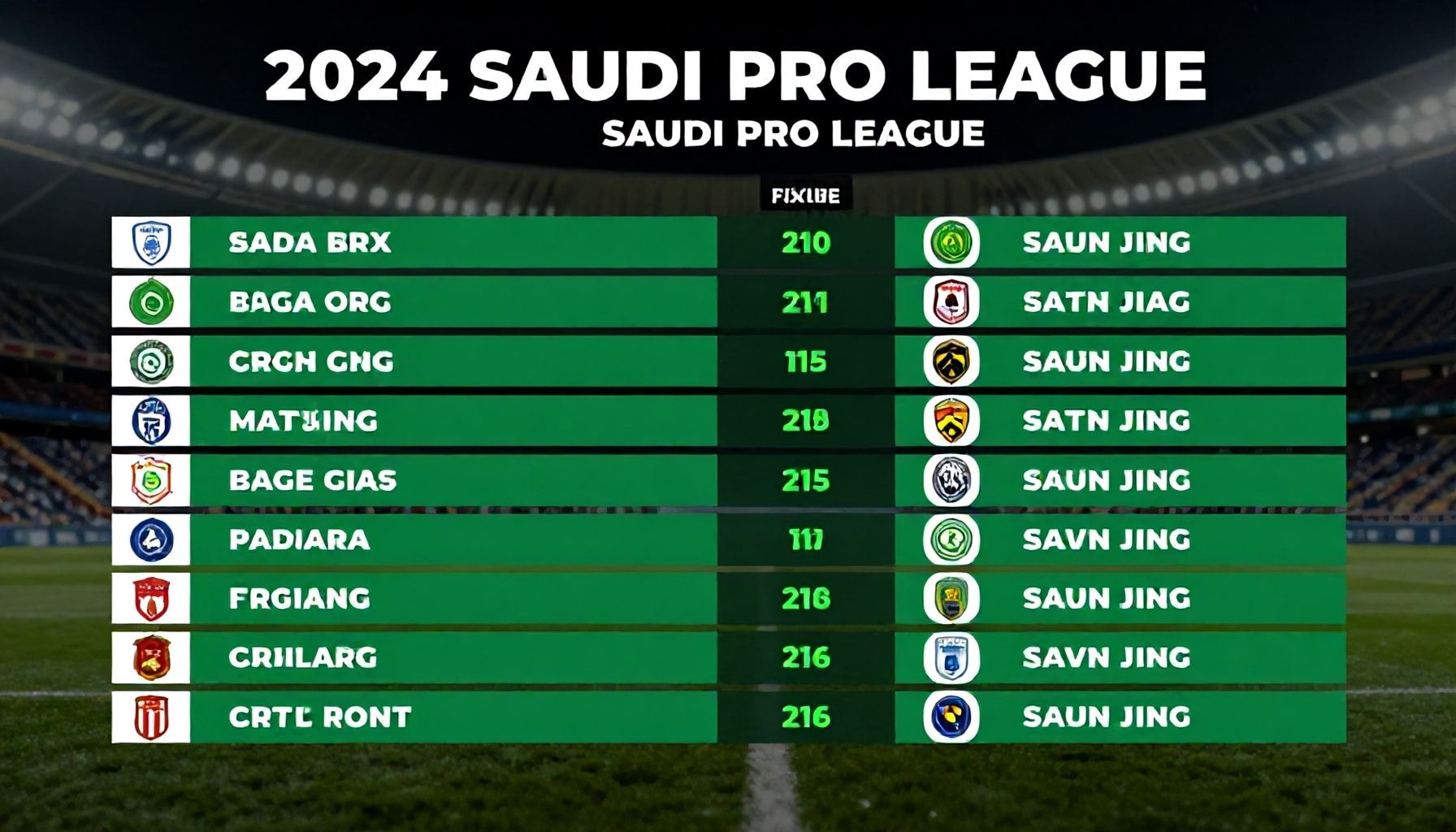 جدول مباريات الدوري السعودي للعام 2024