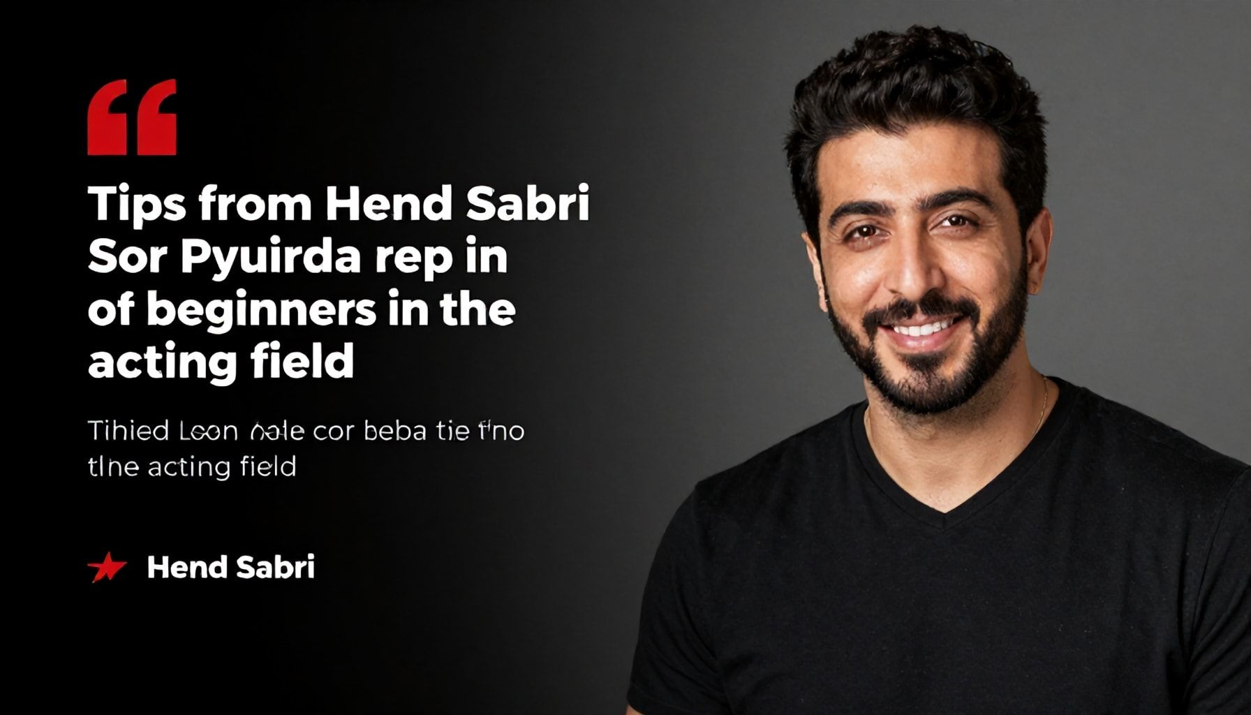 نصائح من هند صبري للمبتدئين في مجال التمثيل