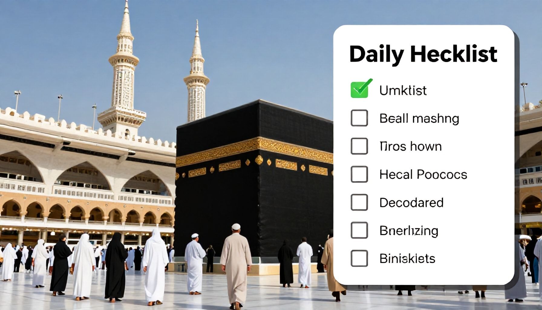 قائمة يومية لتحقيق رحلة آمنة ومريحة أثناء العمرة في مكة