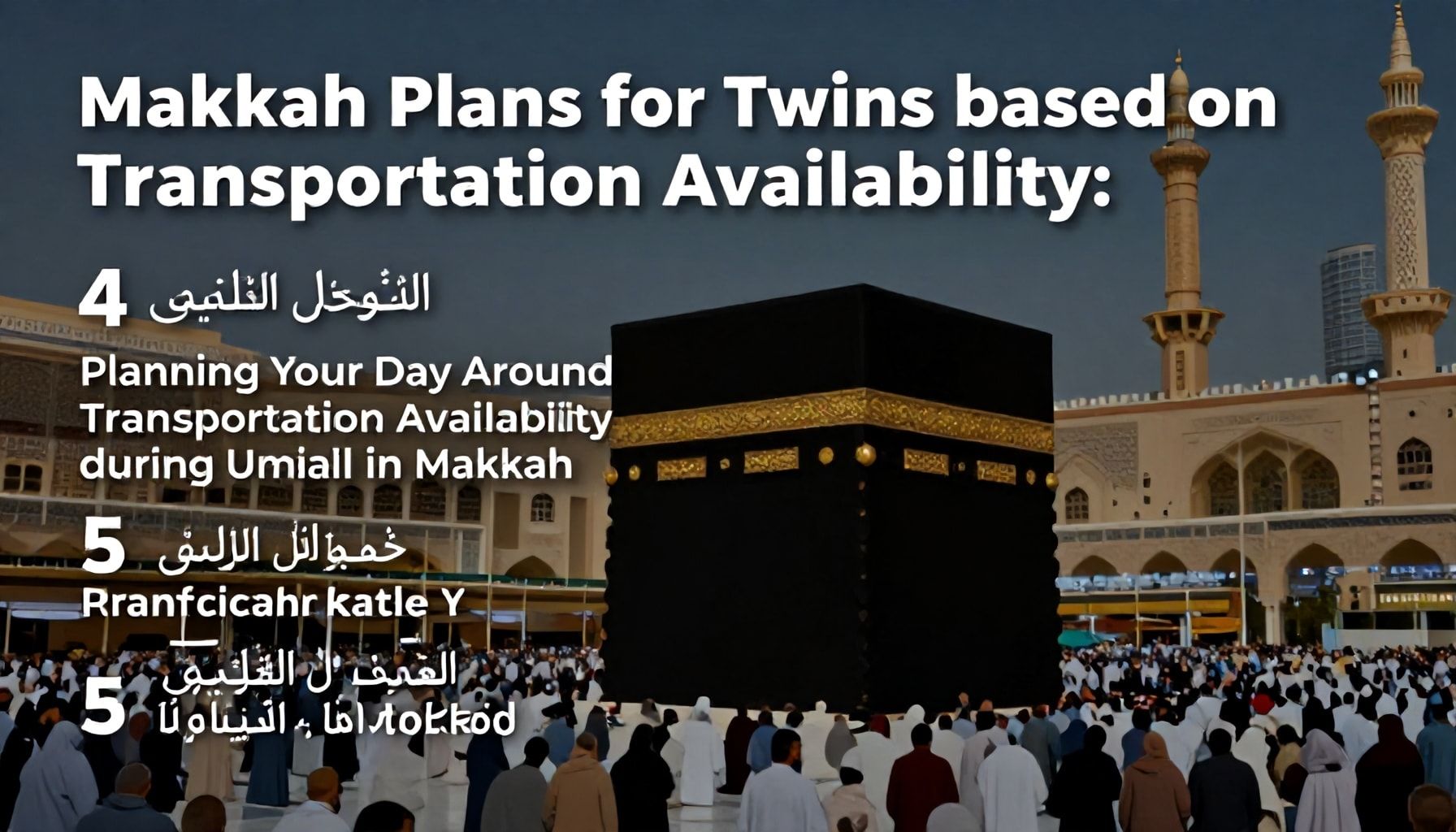 Here are the 5 Arabic subheadings for the topic "مكة تُخطط للتوأم بحسب توافر المواصلات":