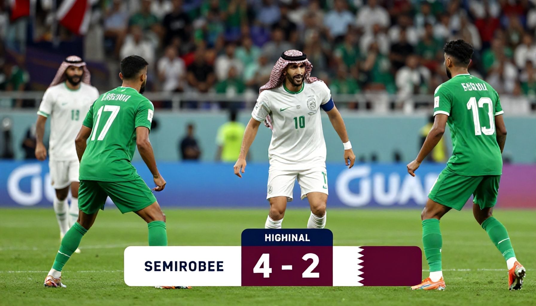 أبرز moments مباراة السعودية وقطر في نصف النهائي 4-2