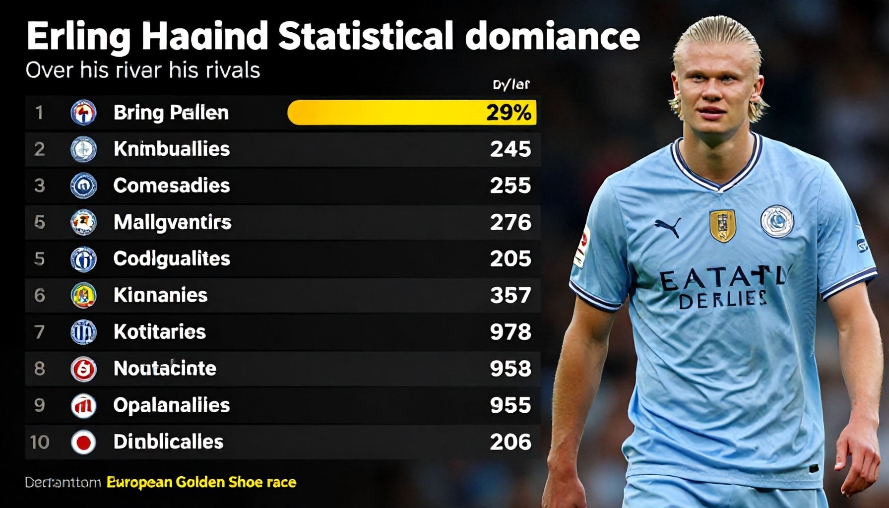 أسباب تفوّق هاaland على منافسيه وفق الإحصائيات