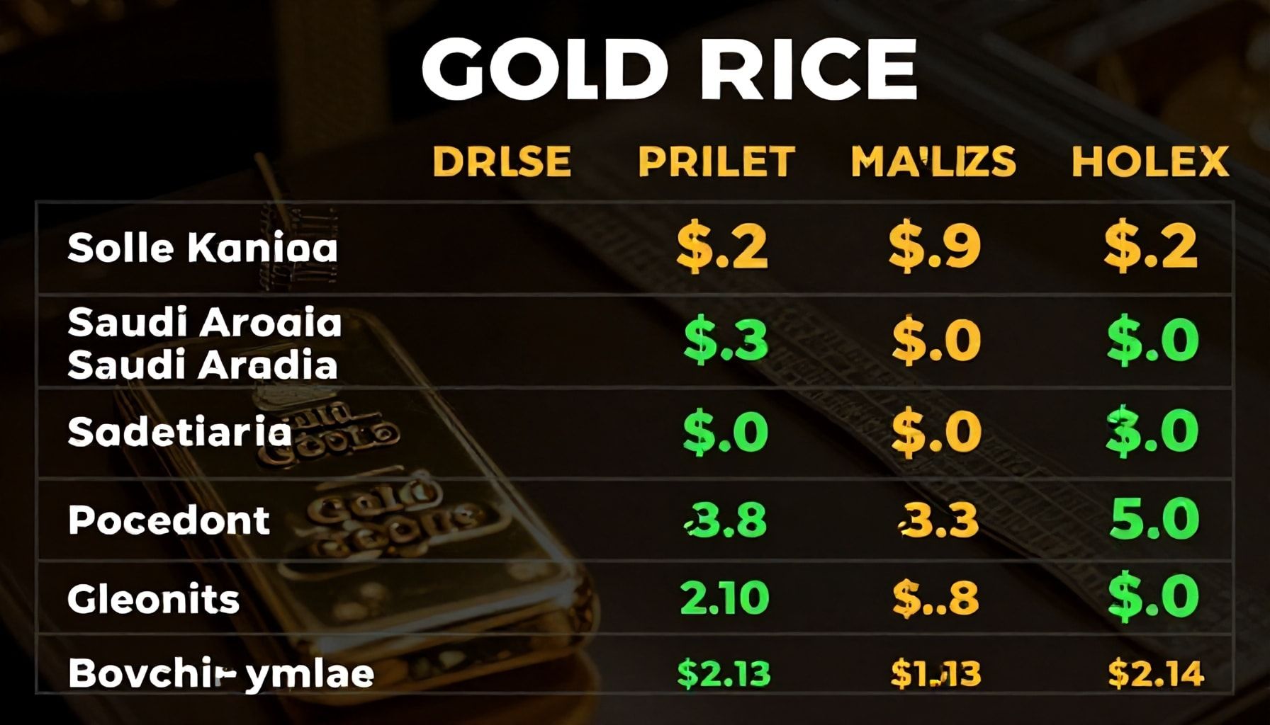 أسعار الذهب اليوم في السعودية ومقارنة بالعيارات الأخرى
