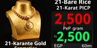 سعر الذهب عيار 21 في مصر اليوم عند 2500 جنيه للجرام