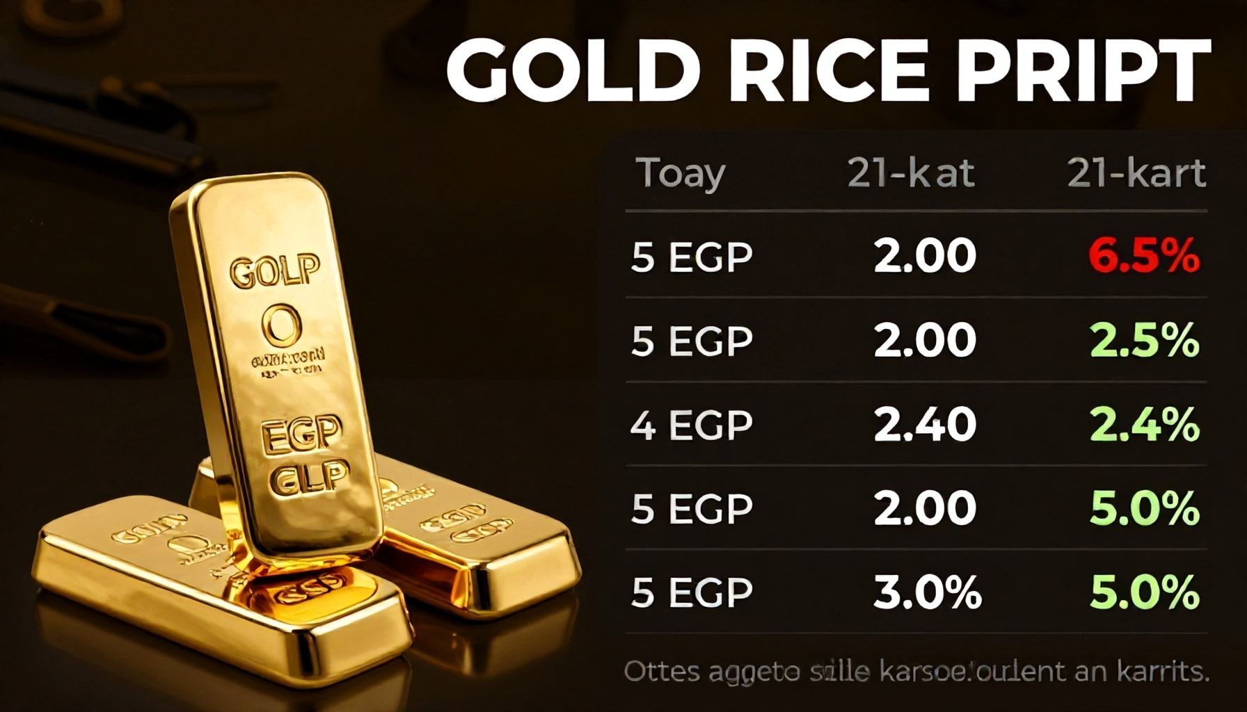 أسعار الذهب في مصر تراجع 5 جنيهات للعيار 21 اليوم