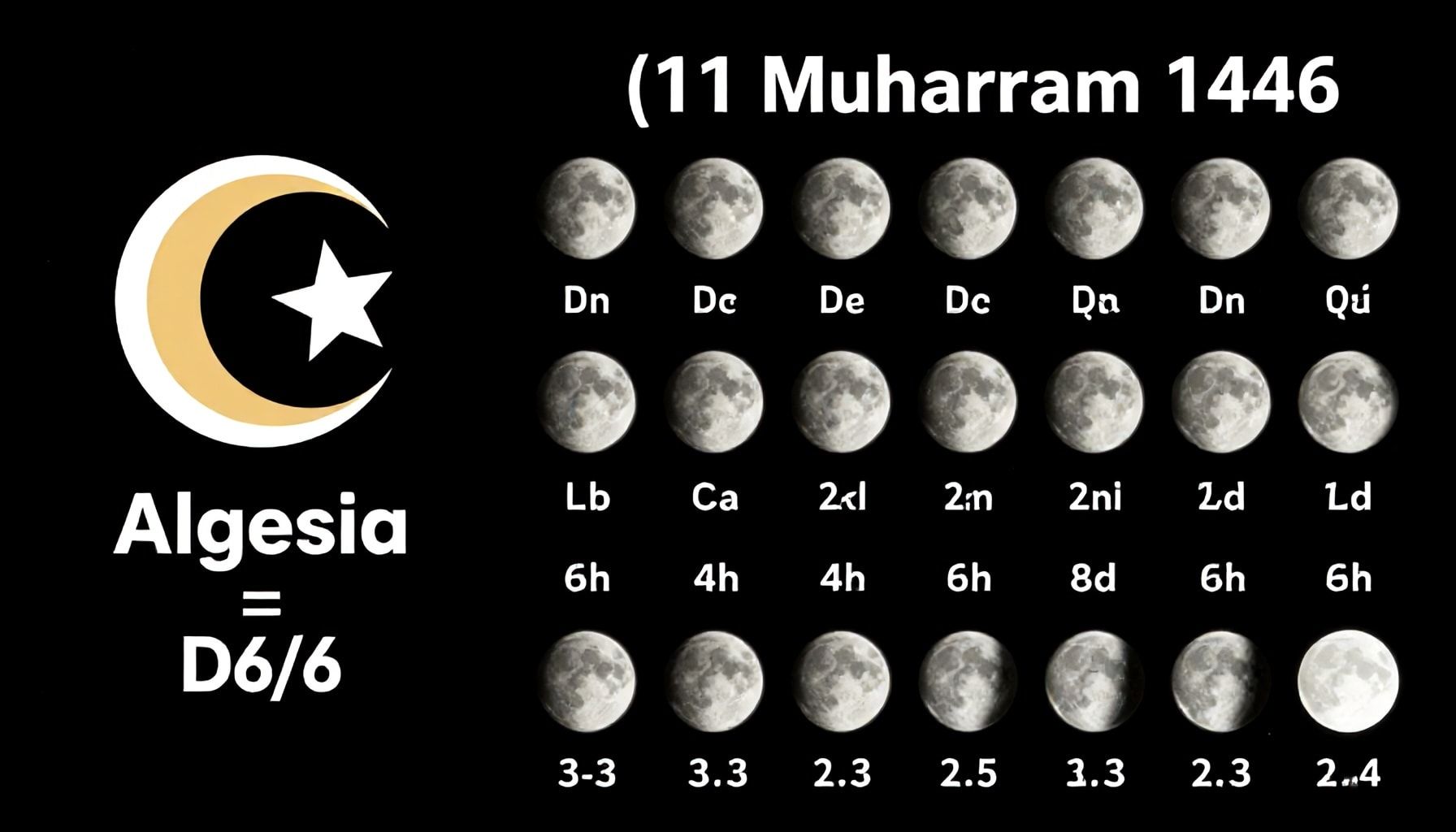 التاريخ الهجري اليوم في الجزائر 1446/1/11 مع تفاصيل الشهور القمرية