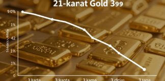 أسعار الذهب عيار 21 تراجع 3 ريالات خلال أسبوع في السعودية