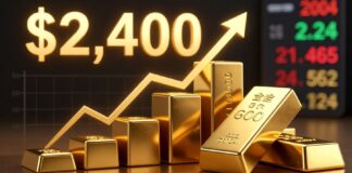 أسعار الذهب ترتفع إلى 2400 دولار للأوقية لأول مرة في 2024