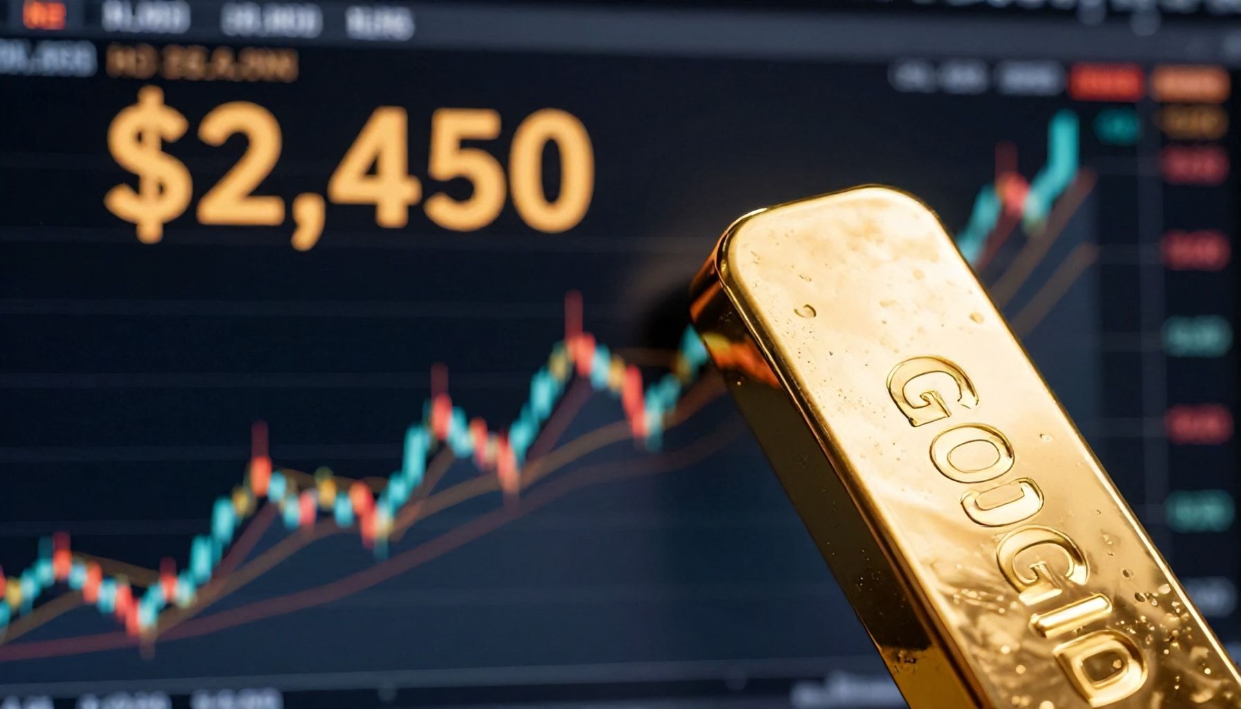 الذهب يلامس أعلى مستوى في 6 أشهر بالعقود الفورية عند 2450 دولارًا