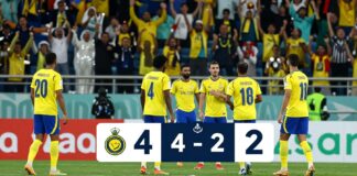 العين يتغلب على النصر 4-2 في مباراة ذروة الدوري السعودي