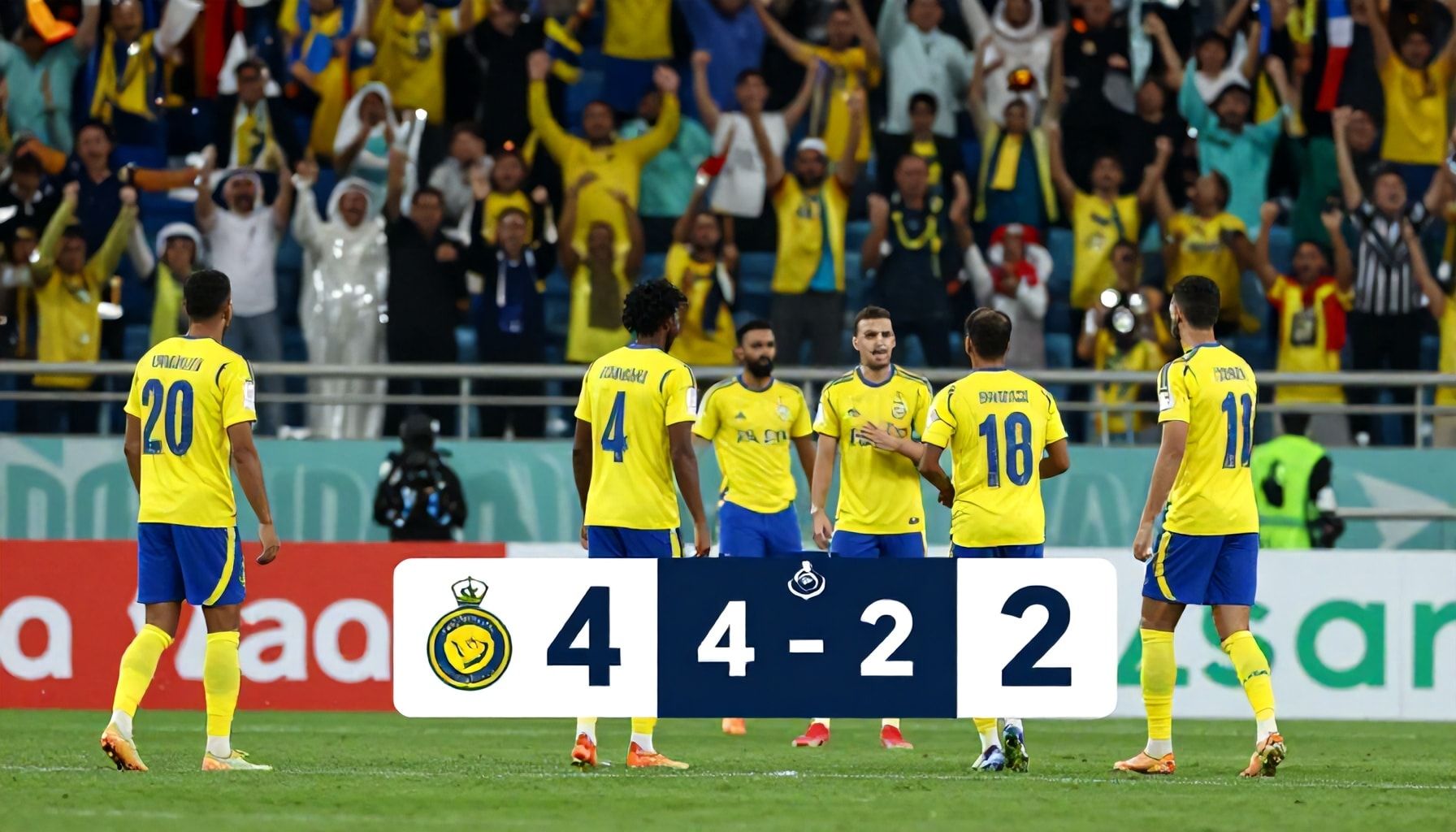 العين يتغلب على النصر 4-2 في مباراة ذروة الدوري السعودي