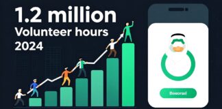 المنصة الوطنية للتطوع تسجل 1.2 مليون ساعة عمل في 2024