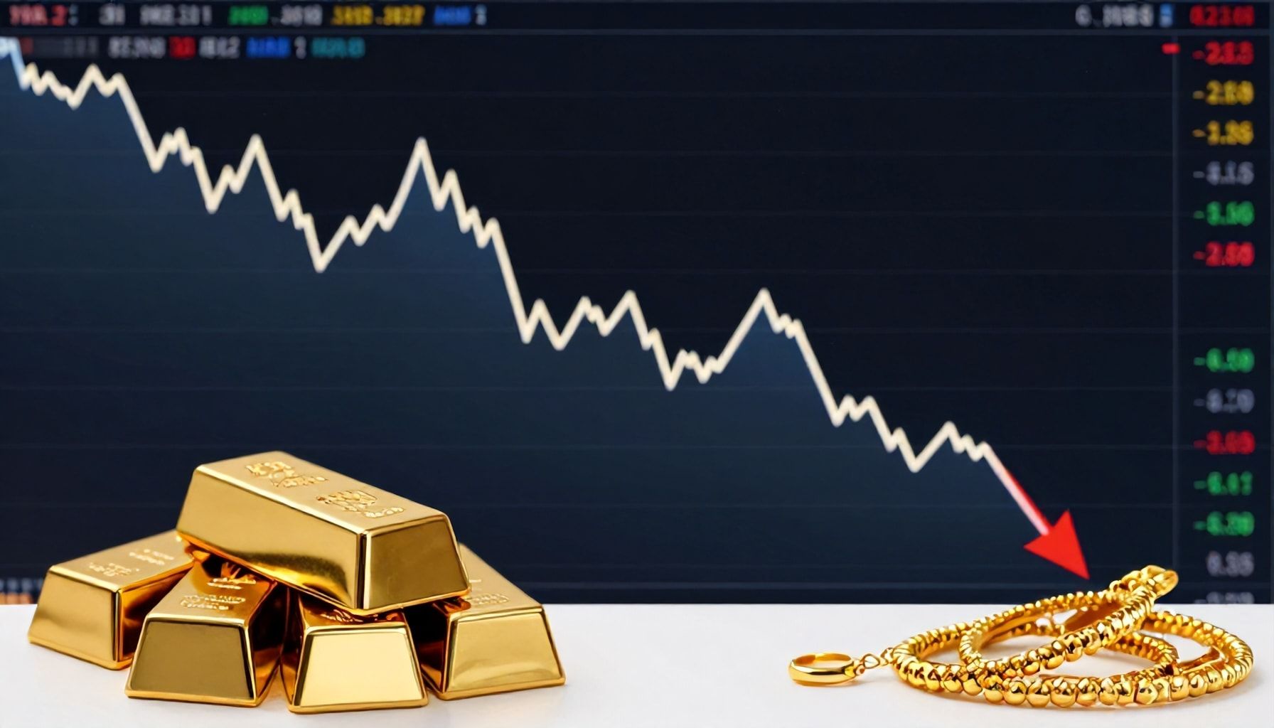 انخفاض الذهب بعد ارتفاع تاريخي في الأسابيع الماضية