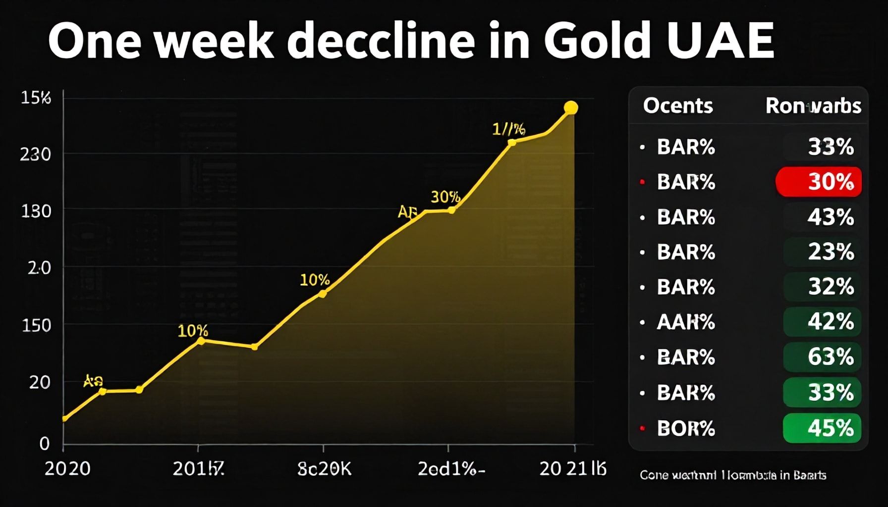 انخفاض الذهب في أسبوع واحد وأبرز المحطات