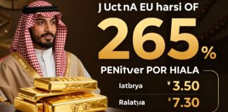 أسعار جرام الذهب تسجل 265 ريالاً بالسعودية مع ارتفاع الطلب على المشغولات