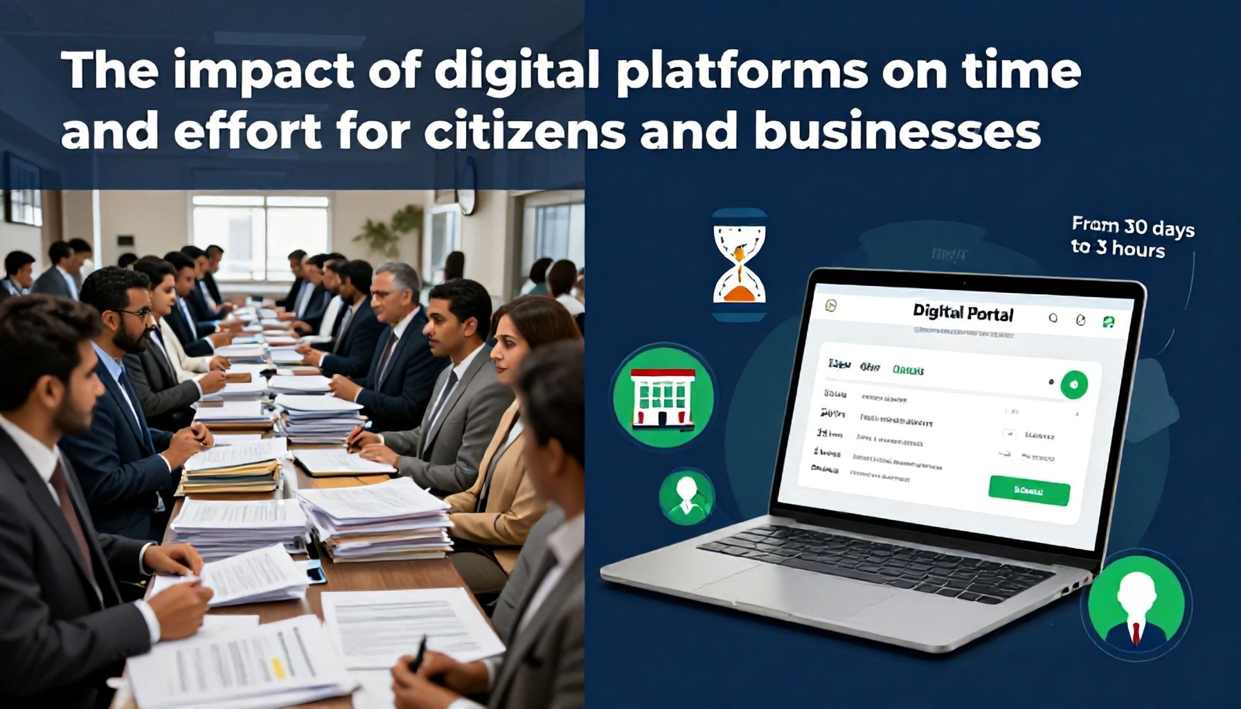 تأثير المنصة على الوقت والجهد للمواطنين والشركات