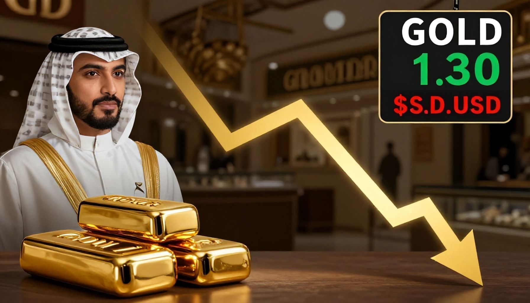تأثير تراجع الذهب على أسواق المجوهرات في الخليج