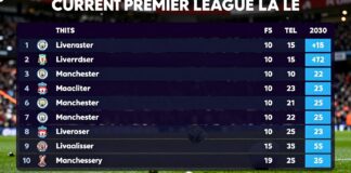 ترتيب الدوري الإنجليزي بعد الجولة 35: ليفربول يتقدم على مانشستر سيتي بفارق نقطة