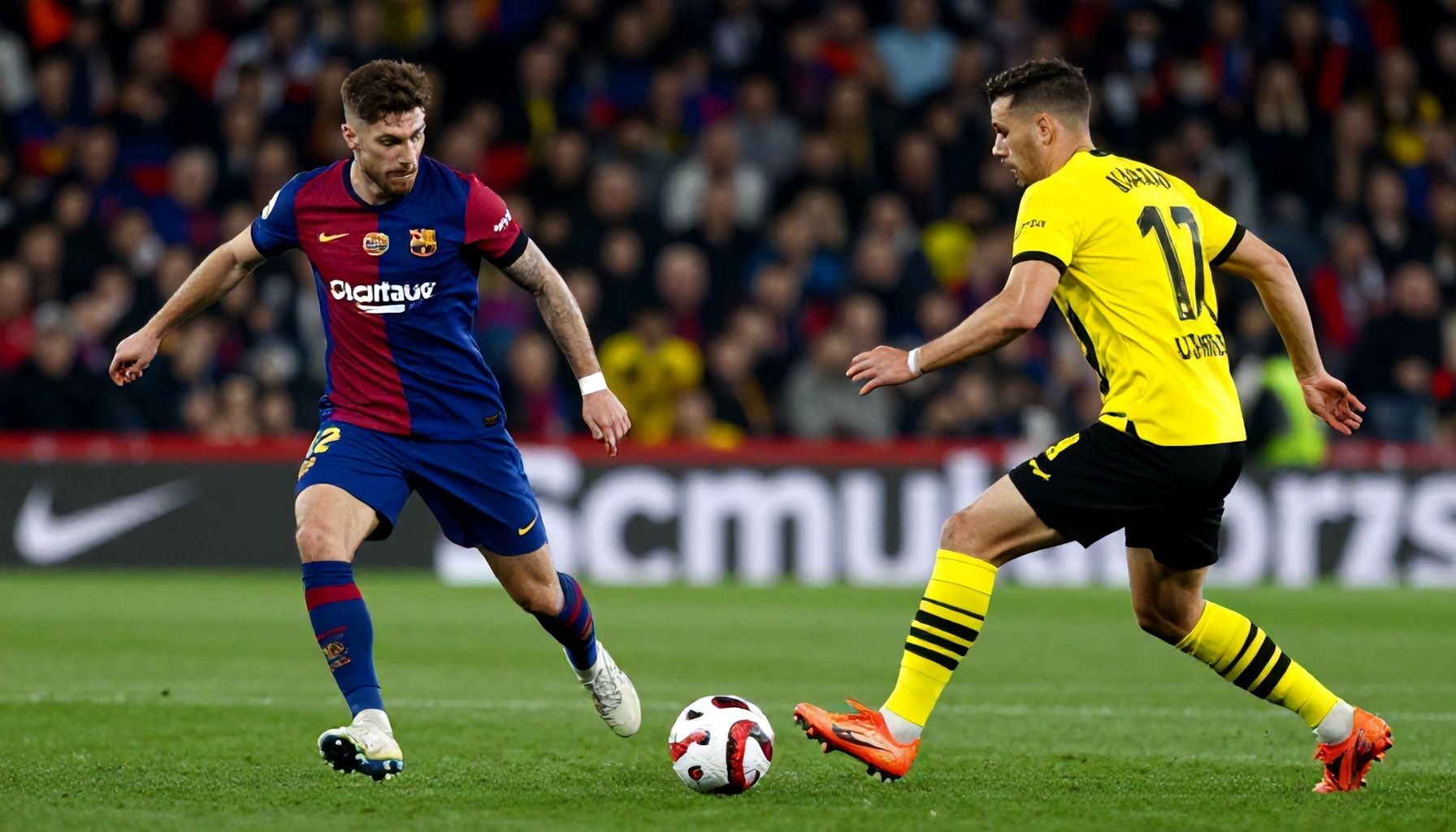 تعادل مثير في كامب نو بين برشلونة ودورتmund 3-3