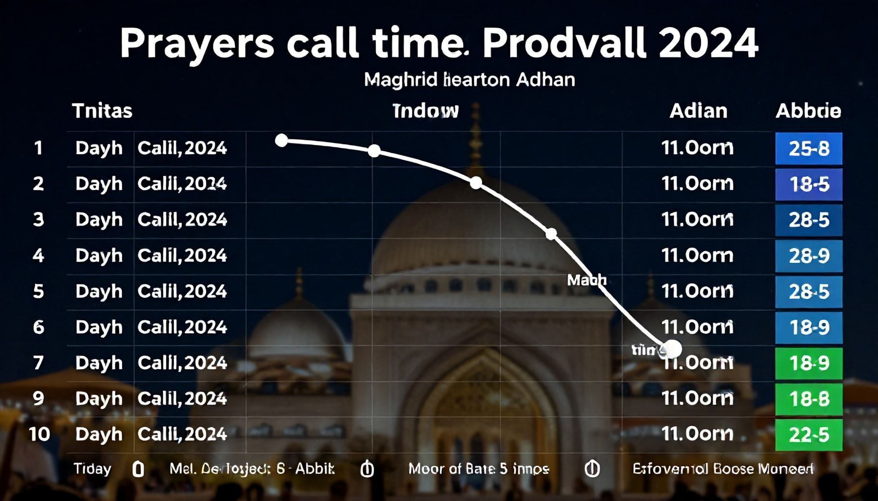 توقعات تغيرات مواعيد الأذان مع تغير الفصول القادمة
