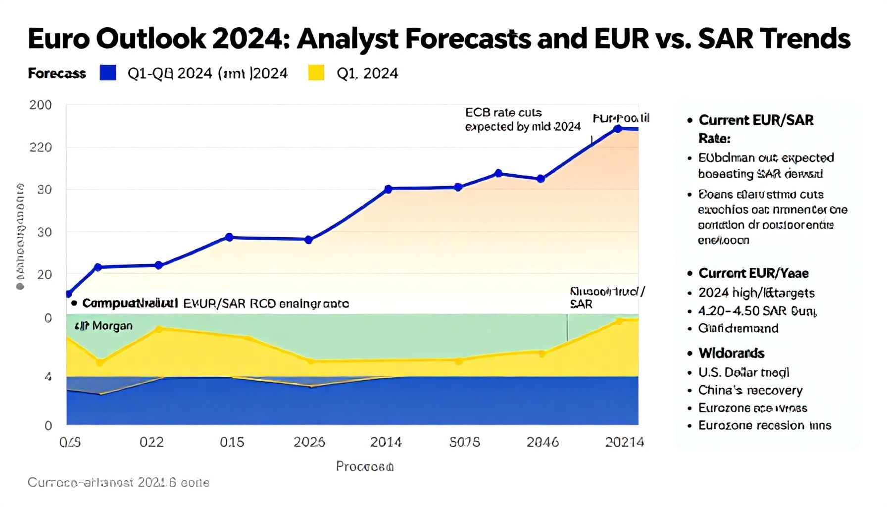 توقعات محللي السوق لمستقبل اليورو حتى نهاية ٢٠٢٤