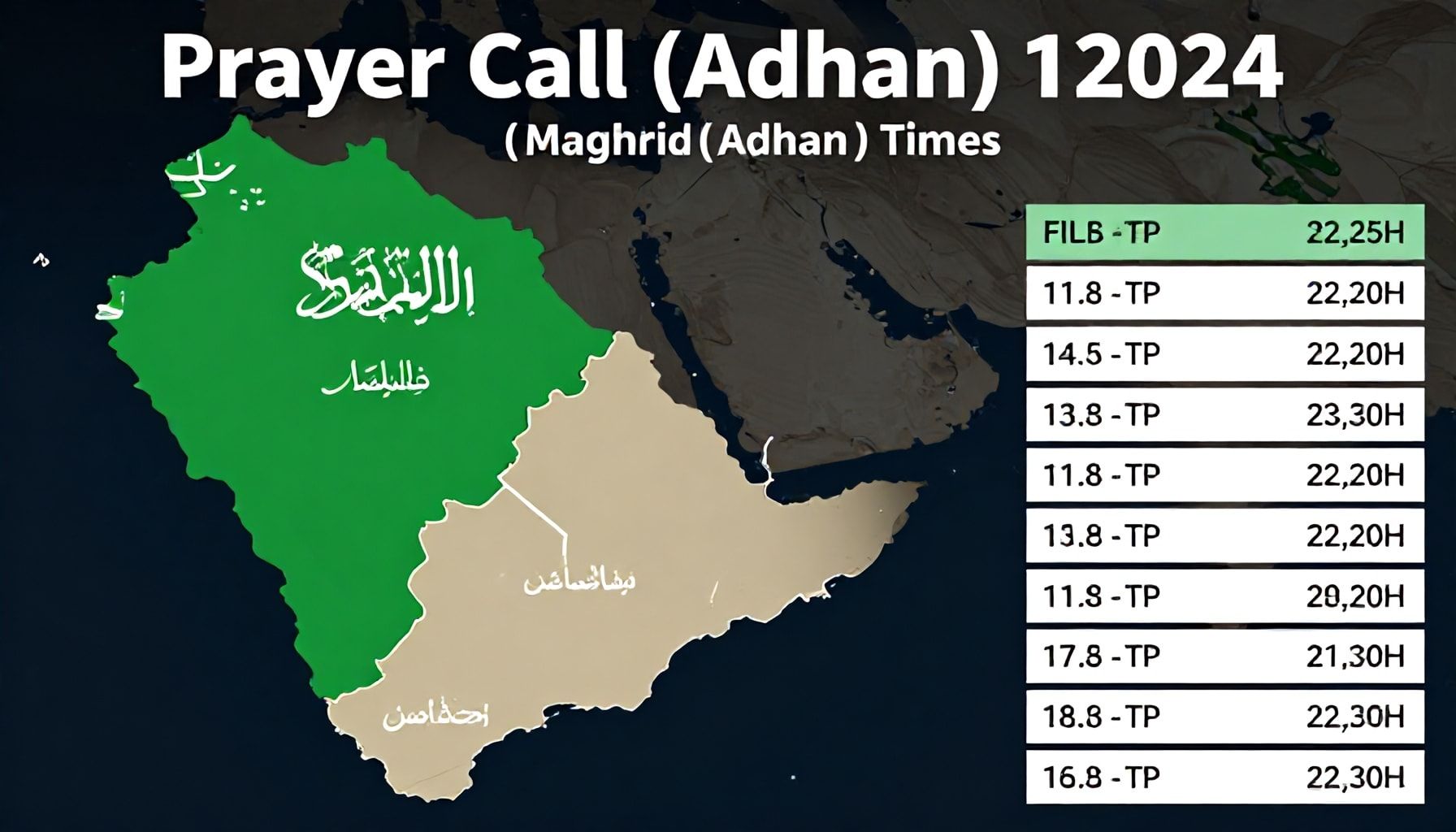 توقيت الأذان في السعودية والدول العربية اليوم