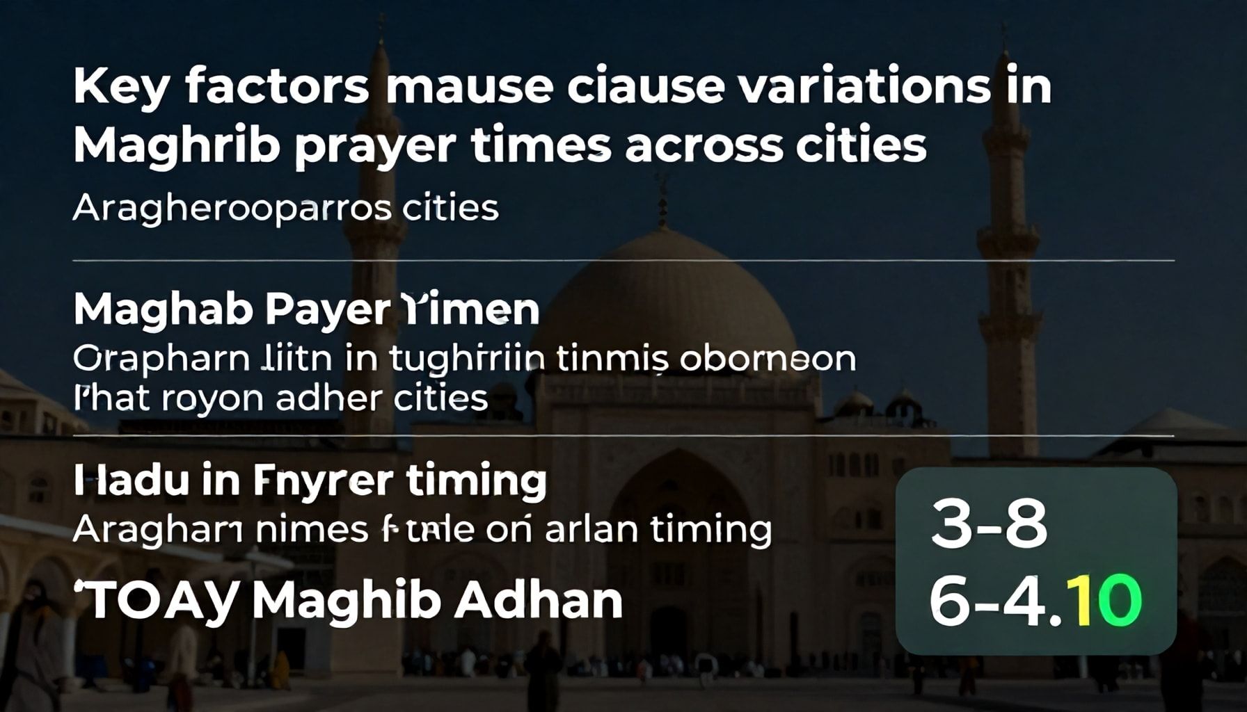 ثلاثة عوامل تحدد اختلاف مواعيد المغرب بين المدن