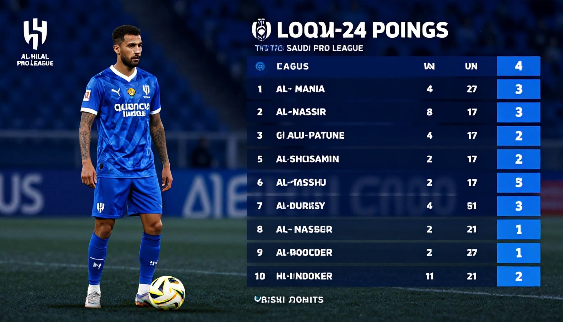 الهلال يتصدر الدوري السعودي بفرق 4 نقاط عن النصر بعد 27 جولة