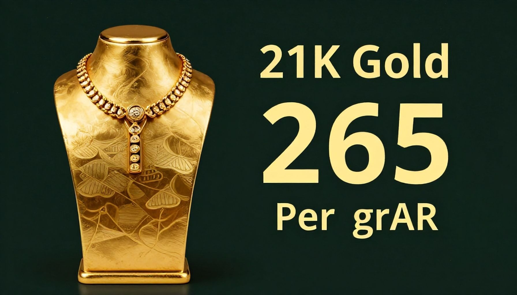 سعر جرام الذهب عيار 21 يبلغ 265 ريالاً في السوق السعودية اليوم