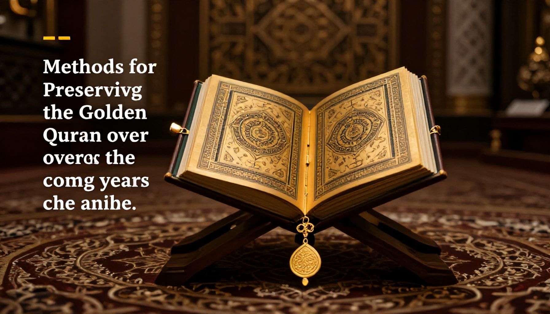 خطوات الحفاظ على المصحف الذهبي عبر السنوات المقبلة