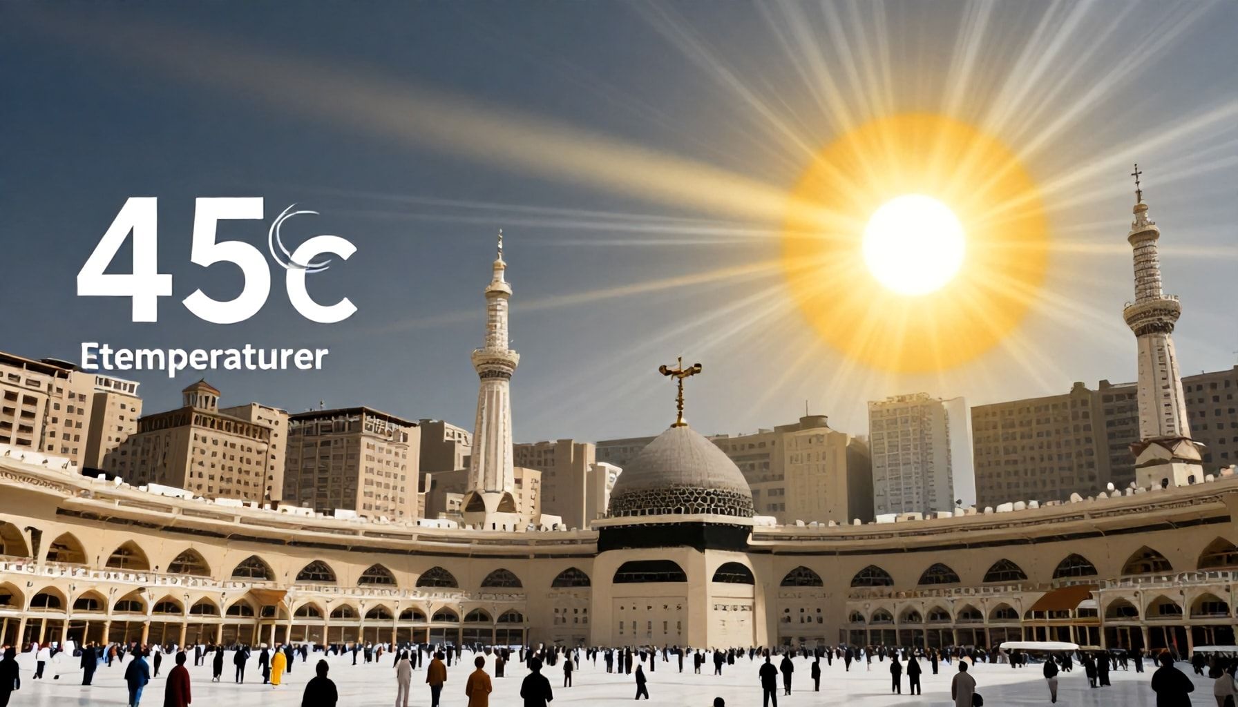 درجات الحرارة عند 45 والرياح النشطة ترفع الإحساس بالحرارة