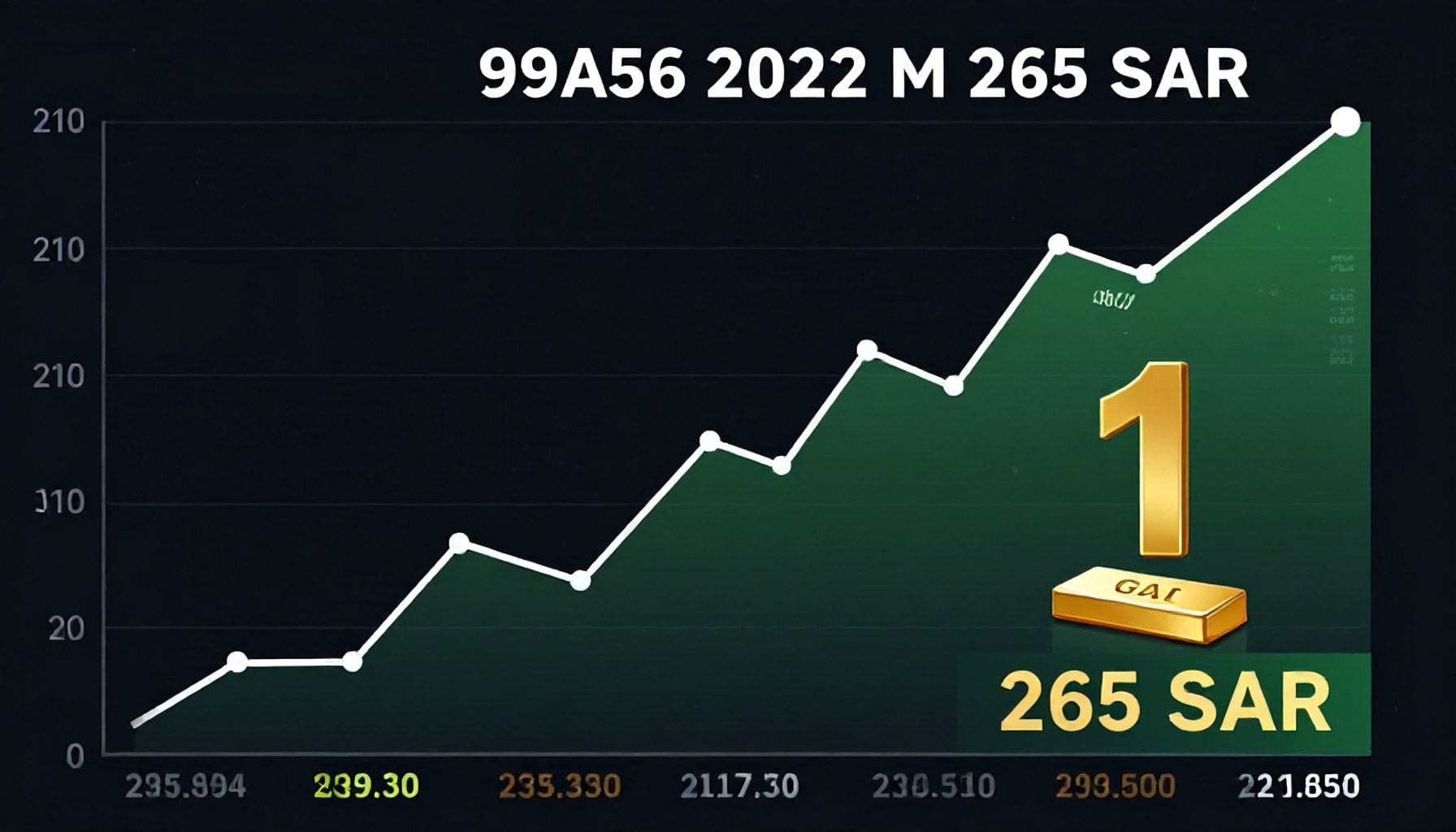 سعر جرام الذهب يرتفع إلى 265 ريالا في السوق السعودية اليوم