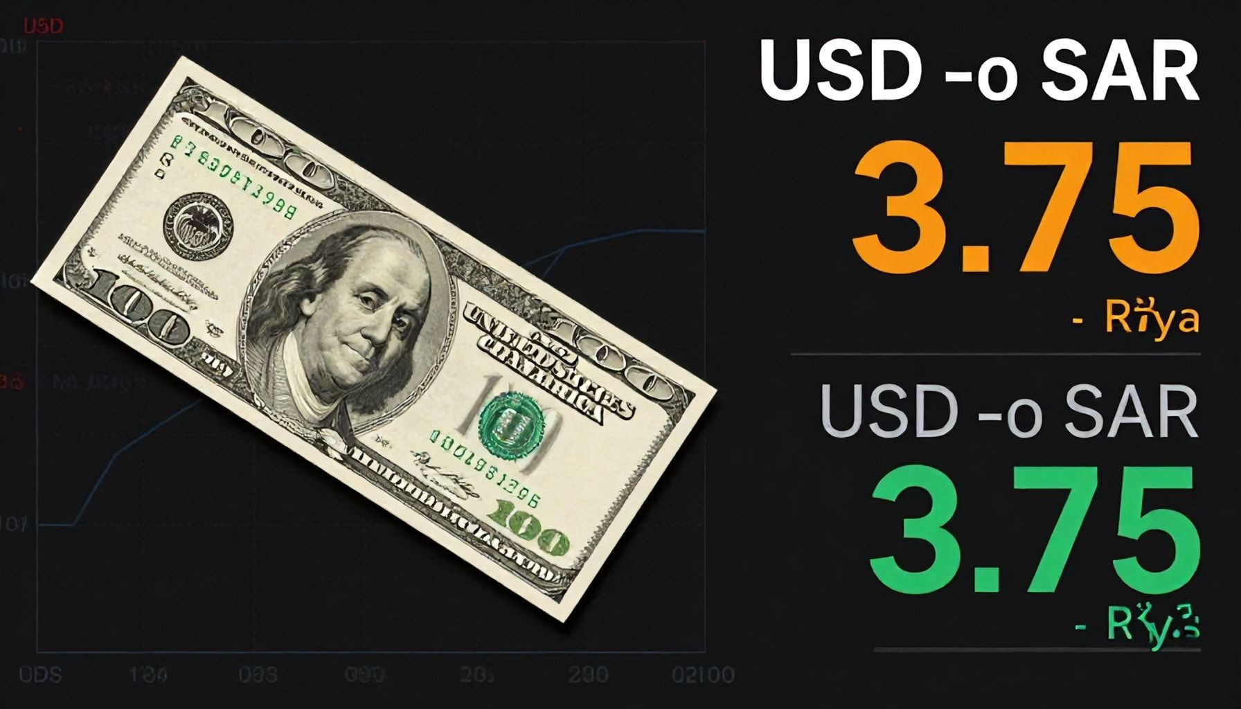 سعر الدولار ينخفض إلى 3.75 ريال سعودي في تعاملات اليوم