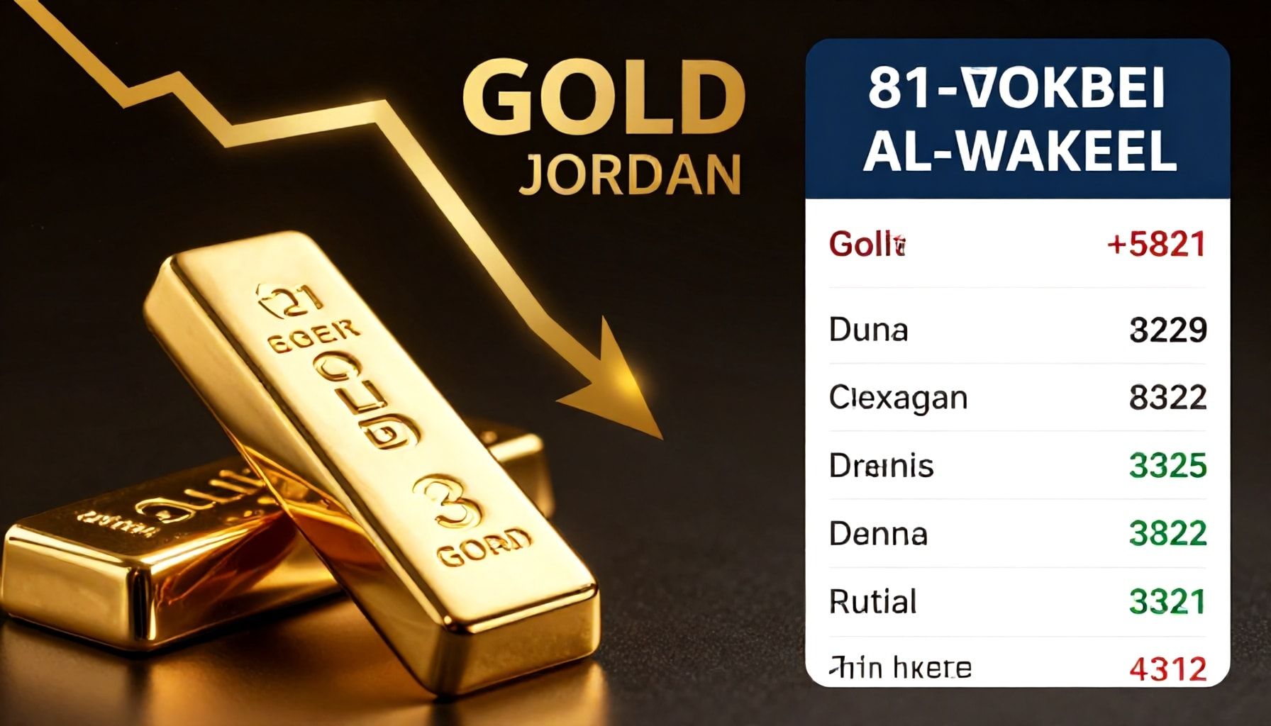 أسعار الذهب في الأردن تراجع 3 دينارات للعيار 21 اليوم