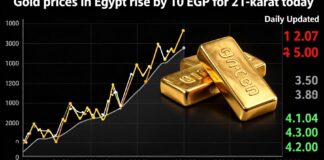 أسعار الذهب في مصر ترتفع 10 جنيهات للعيار 21 اليوم