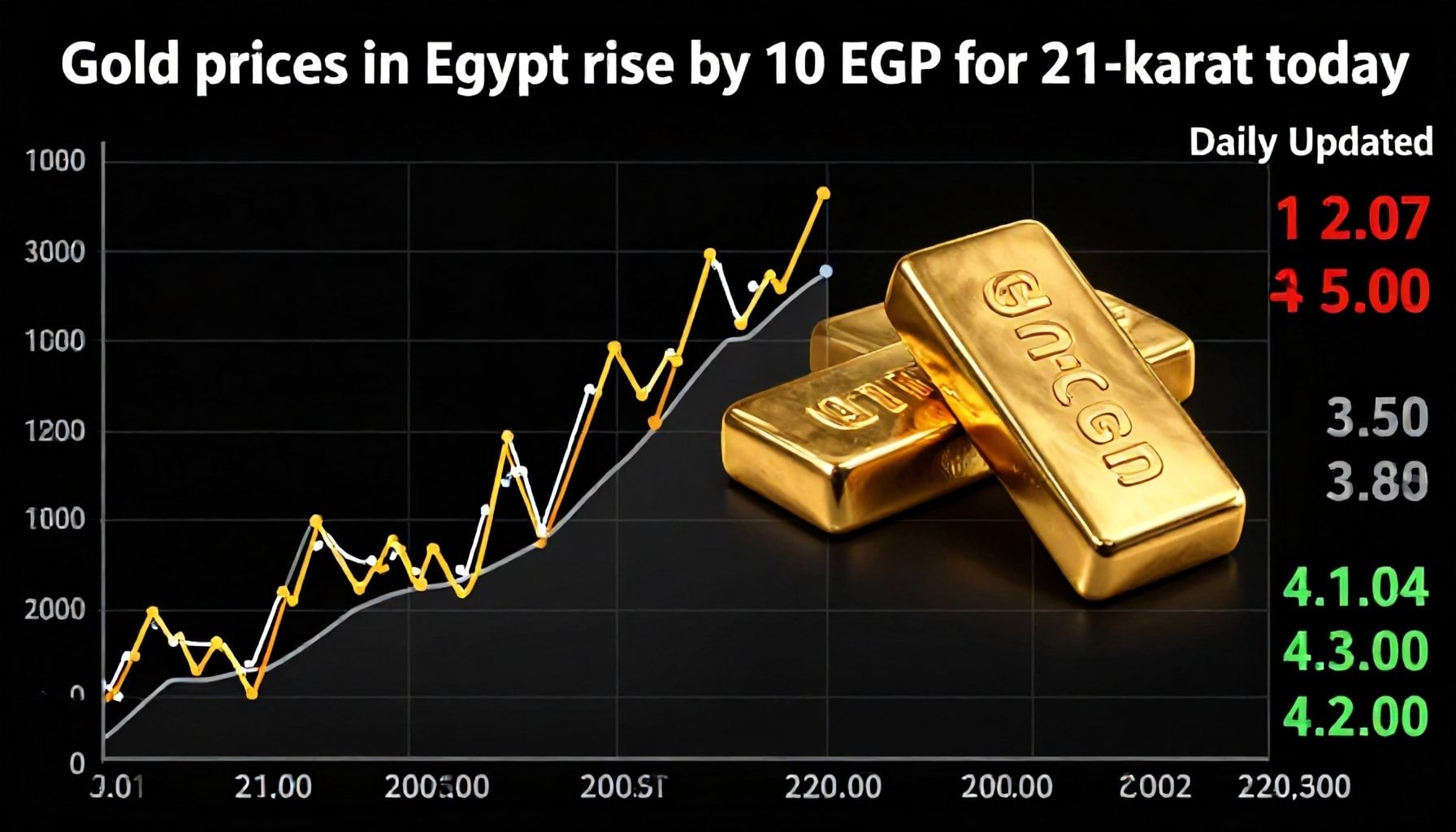 أسعار الذهب في مصر ترتفع 10 جنيهات للعيار 21 اليوم