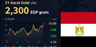 سعر الذهب عيار 21 في مصر يبلغ 2300 جنيه للجرام اليوم
