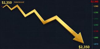 الذهب ينخفض إلى 2350 دولارًا للأونصة مع تراجع الطلب العالمي