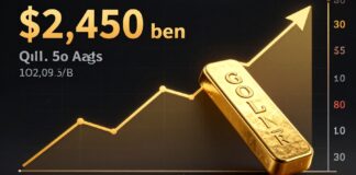 الذهب يعاود الارتفاع إلى 2450 دولارًا للأوقية مع تذبذب الدولار