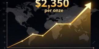 سعر أوقية الذهب عالميا يرتفع إلى 2350 دولارًا وسط ترقب قرارات الفائدة الأمريكية