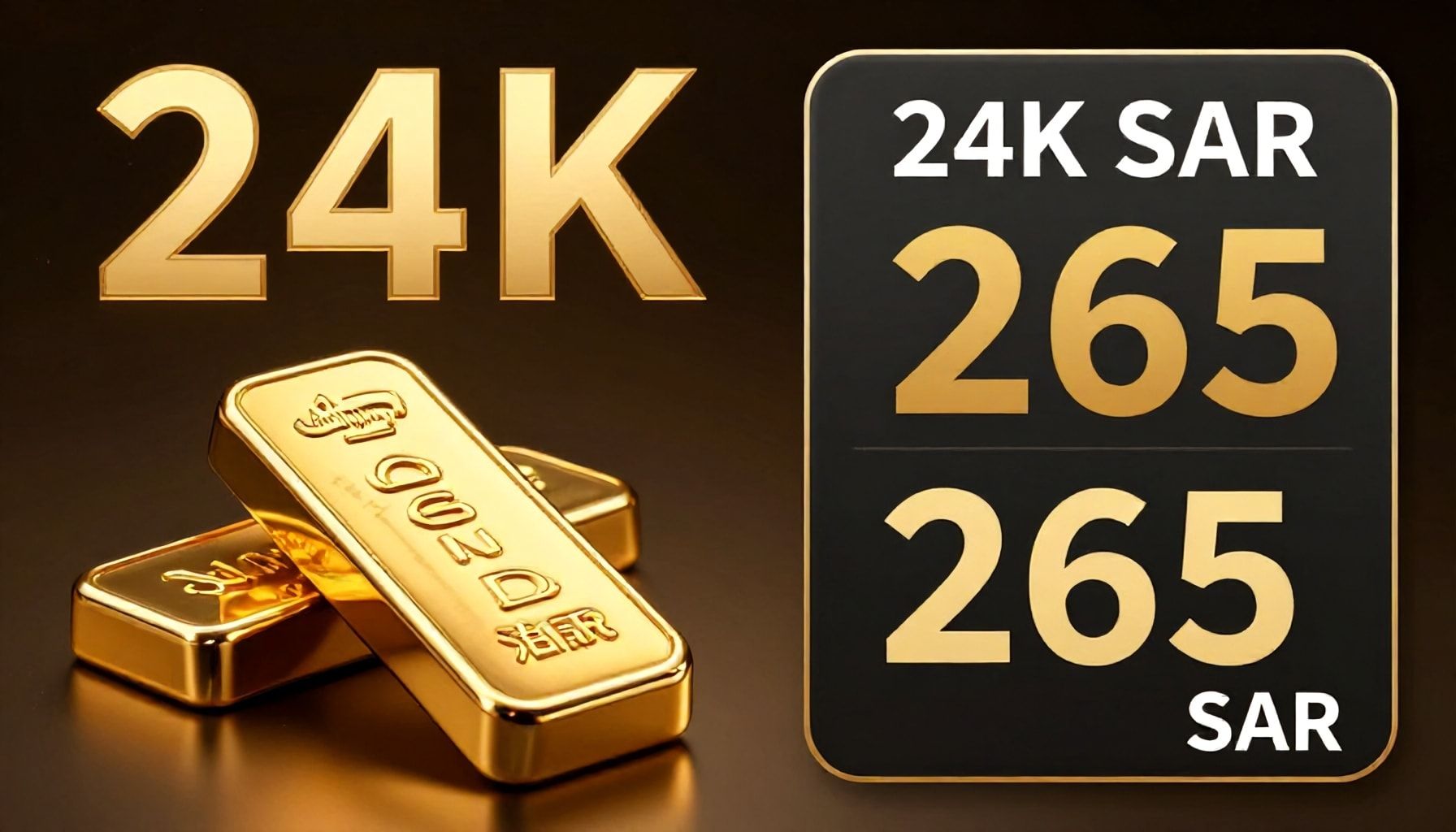 سعر جرام الذهب عيار 24 يقفز إلى 265 ريالاً في السعودية اليوم