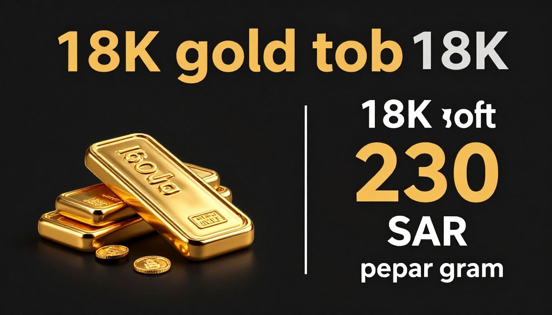 سعر جرام الذهب عيار ١٨ يلامس ٢٣٠ ريالاً بالسعودية اليوم