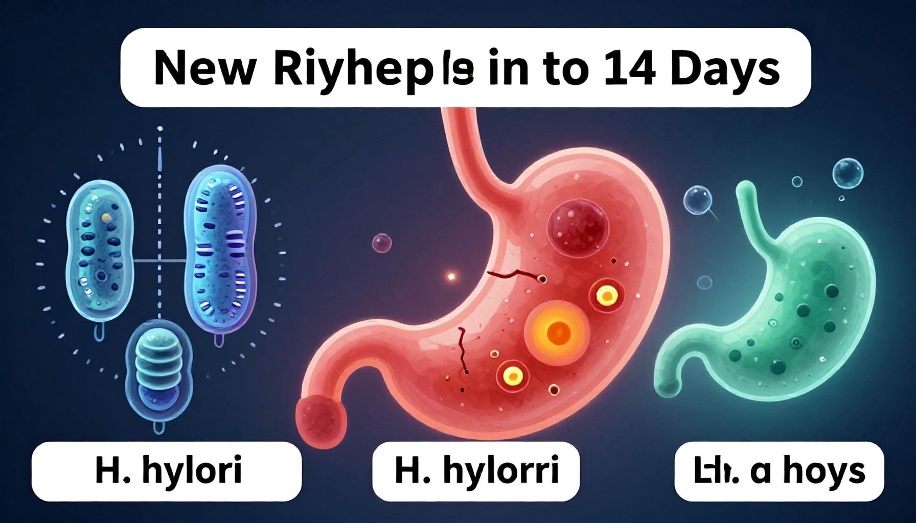 العلاج الثلاثي الجديد يقضي على جرثومة المعدة في 14 يومًا فقط