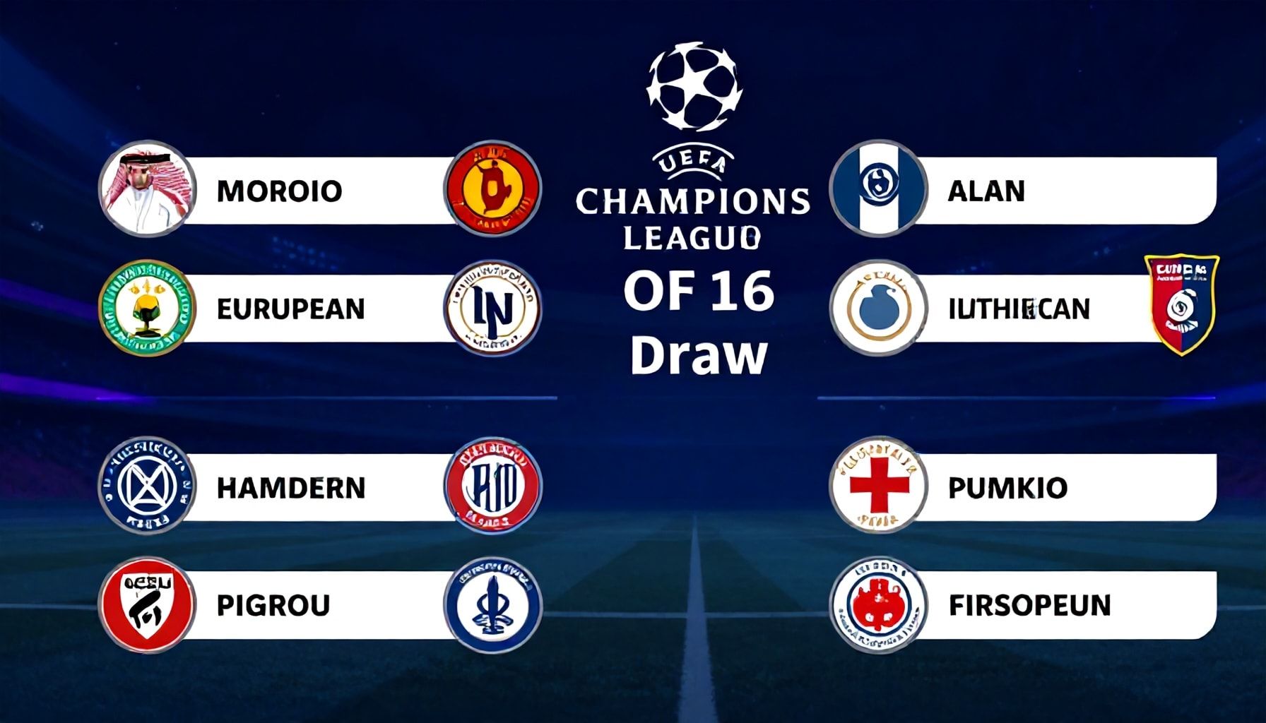 قرعة دوري أبطال أوروبا تحدد مصير 8 فرق عربية وأوروبية في دور الـ16