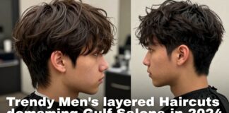 قصات الشعر المدرجة للرجال تسيطر على صالات التجميل في الخليج عام 2024