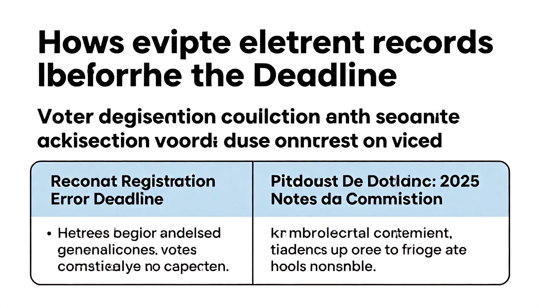 كيفية تصحيح الأخطاء في سجل الانتخابات قبل الموعد النهائي