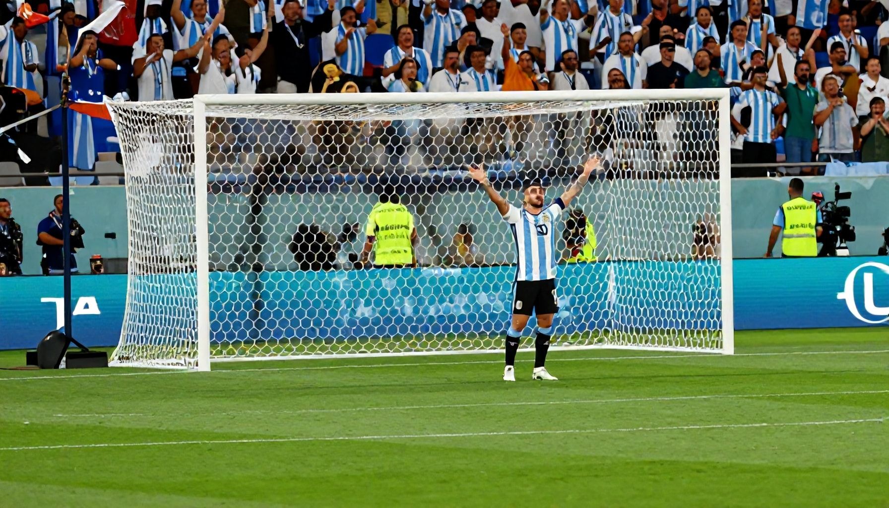 لحظات المباراة الحاسمة والهدف الوحيد للارجنتين