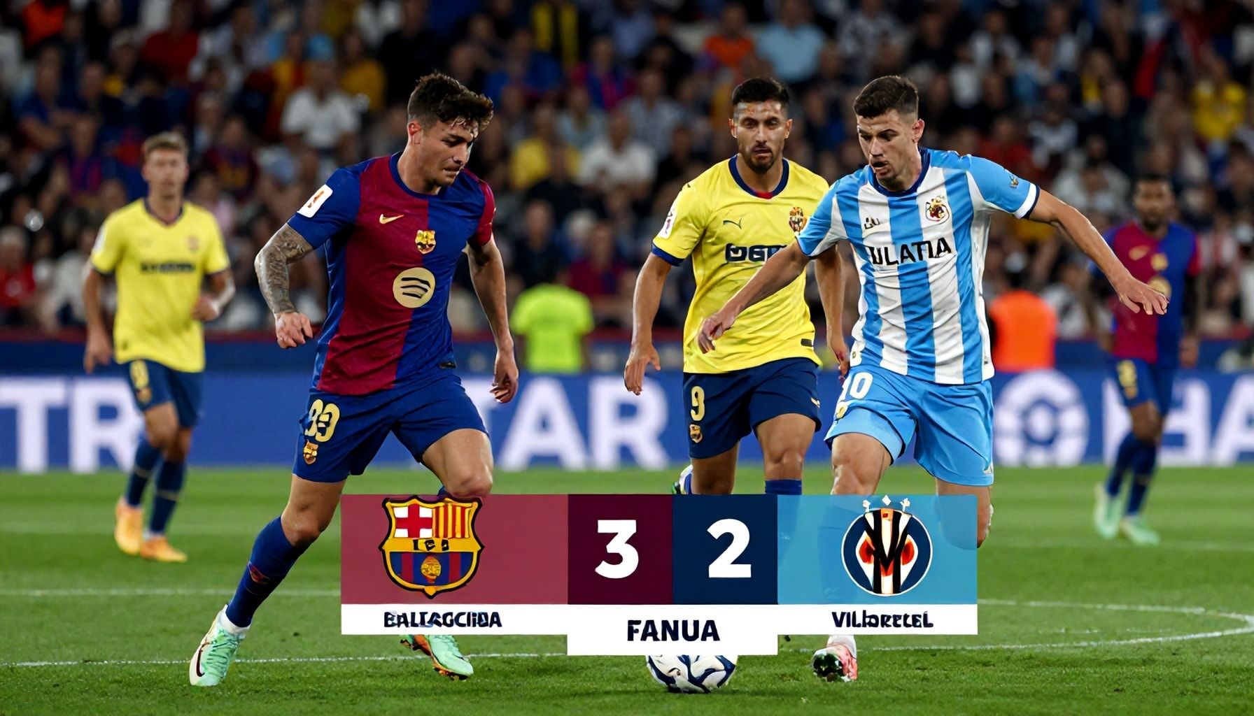 برشلونة يواجه فياريال في مباراة حاسمة ضمن الجولة 32 بالدوري الإسباني