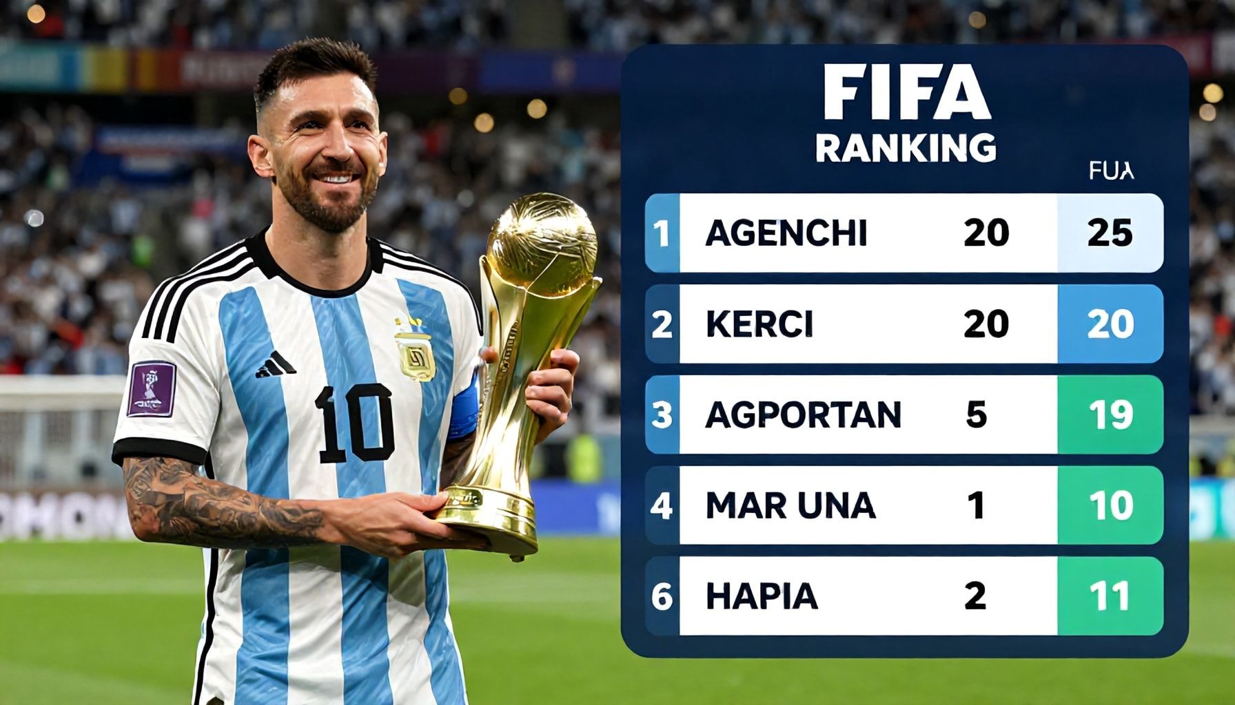 ما يعنيه اللقب الجديد لأرجنتين في تصنيفات الفيفا