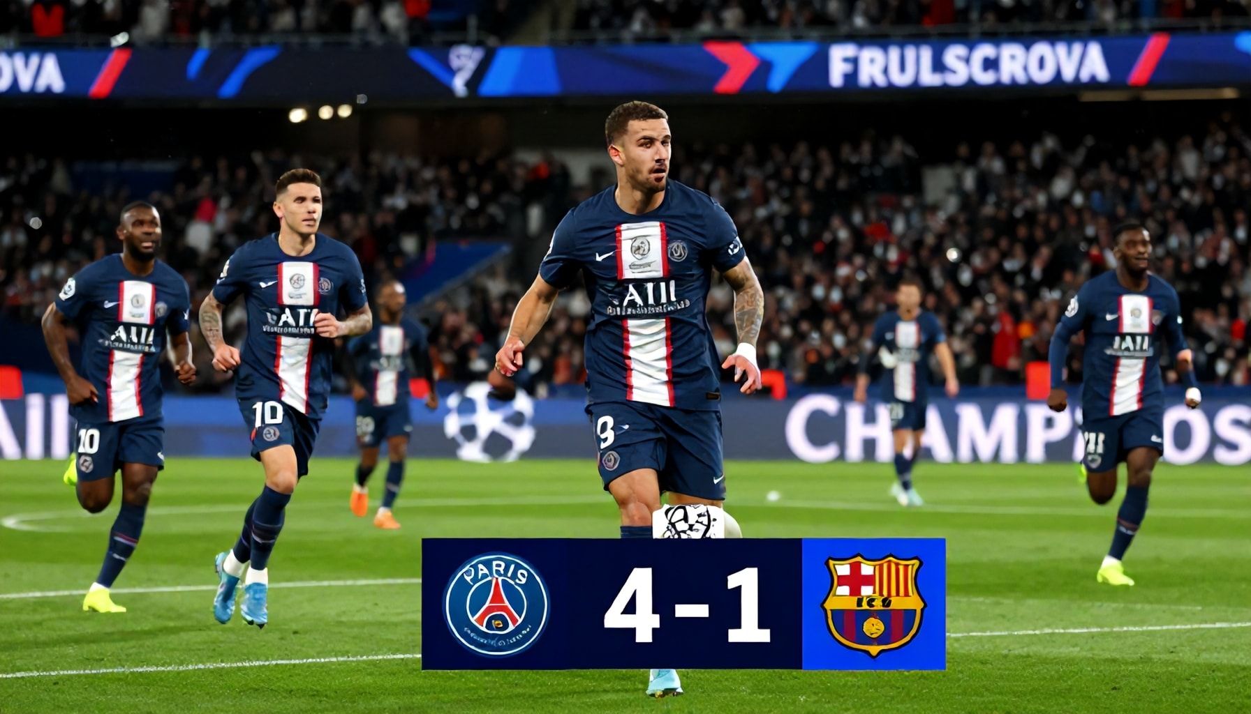 باريس سان جيرمان يفوز على برشلونة 4-1 في دوري أبطال أوروبا